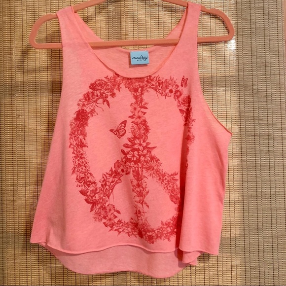 Audrey 3+1 Flowers & Butterflies Peace Tank Top - Picture 1 of 5